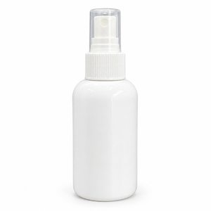 Fine Mist Spray <b>100ml</b> White PET Boston <b>Bottle</b> for Cosmetic Packaging | Skincare Toner Perfume Hair Care Beauty Product Wholesale - Product Image 1