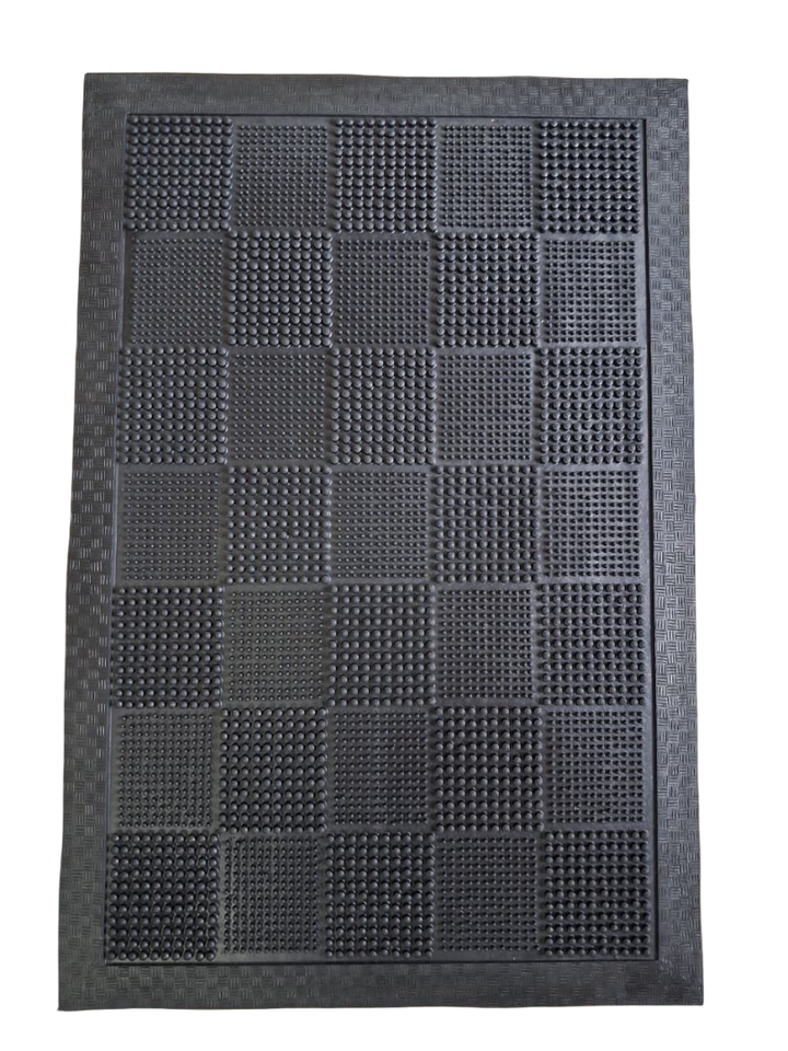Modern Rubber Door Mat Rectangle Geometric Pattern Non Slip Outdoor ...