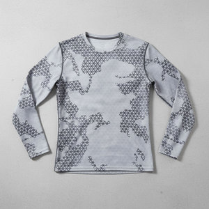 เสื้อคอมเพรสชั่นพิมพ์ลายตามสั่งสำหรับผู้ชาย เสื้อยืดออกกำลังกายแขนยาว ผู้ผลิตเสื้อผ้าฟิตเนส - Product Image 4