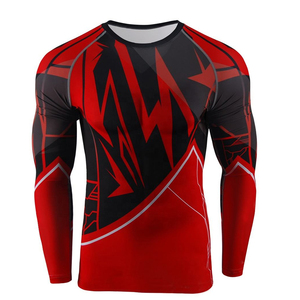 Professional Training Wear <b>Men</b> Rash Guards <b>Compression</b> Top Quick Dry Spandex/Polyester Full Sleeve Factory Direct Price Online - Product Image 1