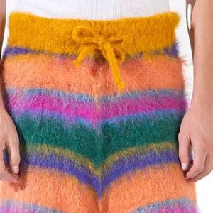 Pantalones Cortos de Mohair al por Mayor B2B, Diseño de Bloques de Color en Contraste, Estilo Urbano Moderno, Color Personalizado al por Mayor - Product Image 1