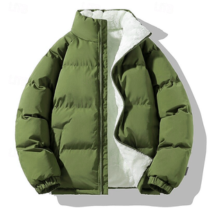 Custom Men Puffer <b>Jacket</b> High Collar Winter Outerwear <b>Warm</b> Insulated Coat Wholesale Bulk Supply - Product Image 5