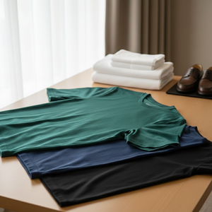 Camiseta de algodón para hombre en tres colores diferentes, look perfecto para tu guardarropa, paquete de camisetas a precios de mayorista con logo personalizado. - Product Image 3