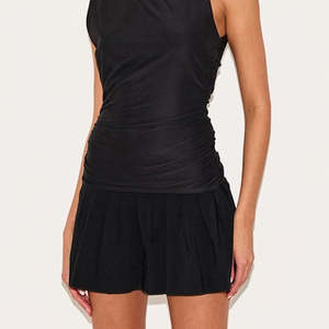 Jupe-short de sport en coton pour femme avec ceinture de maintien des fesses, short de sécurité intégré, pour le tennis, le fitness et le jogging, service OEM - Product Image 3