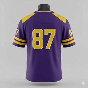 Camiseta de Fútbol Americano 100% Poliéster, Sublimación, Transpirable, Ligera, Diseño Personalizado, Totalmente Personalizable - Product Image 3