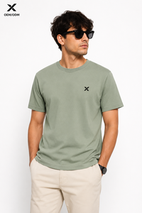 T-shirt à manches courtes pour homme X Sports City, couleur unie, col rond, coupe ample, jersey 100% coton, vêtements décontractés, logo imprimé numériquement sur le devant - Product Image 3
