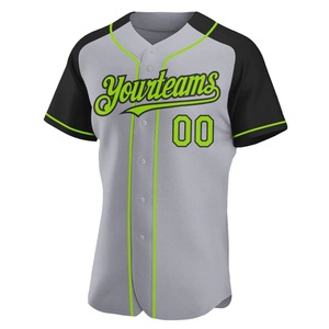 Camiseta de Béisbol Negra, Verde y Gris de Moda, Absorbente de Humedad, Ropa Deportiva de Equipo, Sublimación Personalizada, Fabricante de Marca Privada - Product Image 2