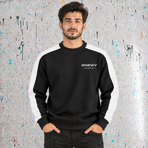 Sweat-shirt en molleton à capuche pour homme SINEWY, manches raglan, 100% coton, tricoté, décontracté, coupe ample, hiver - Product Image 1