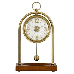 Minimalist Metal Desk Clock For Contemporary Interior Decor With Sleek Shape And Compact <b>Tabletop</b> Design - Product Image 1