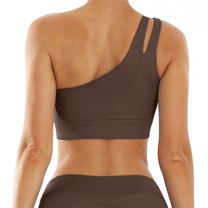 Top Deportivo Asimétrico Azul Marino para Mujer, Sin Varillas, Sin Costuras, para Yoga - Product Image 4