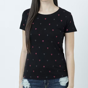 T-shirt en toile pour femme de haute qualité, respirant, 100% coton, dernier design, style décontracté - Product Image 1