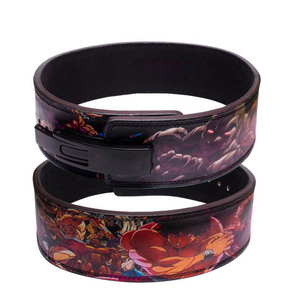 Ceinture de musculation en cuir véritable avec boucle à levier, ceinture de powerlifting réglable pour la musculation - Product Image 5
