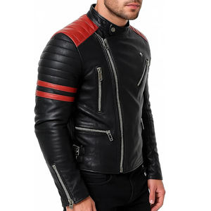 Vestes en cuir de haute qualité, style streetwear, veste en cuir originale pour homme, logo personnalisé, veste d'hiver en cuir véritable pour homme - Product Image 3