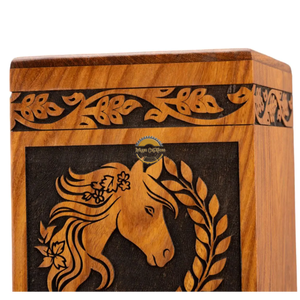 AYAANS Rosewood wooden Hand Carved Wooden Hot Selling cremation Urn Box for Adult Ashes Wholesale Cremation Urns (6X6X11)IN - Product Image 6