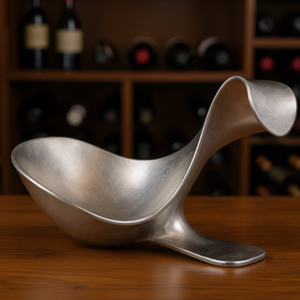 Soporte para Botellas de Vino de Aluminio Hecho a Mano - Soporte Metálico para Botellas de Vino para Decoración de Bar y Mesa de Comedor - Product Image 3