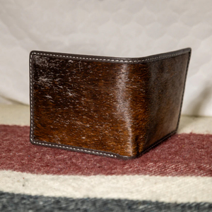 Portefeuille en cuir de vachette de qualité supérieure pour homme, fait main, en cuir à poils, design fin, portefeuille à double pli, portefeuille en cuir naturel - Product Image 4