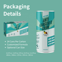 [Pack d'essai] Distributeur automatique de boissons anti-gueule de bois pour adultes, saveur fruitée, vitamine B, 185 ml