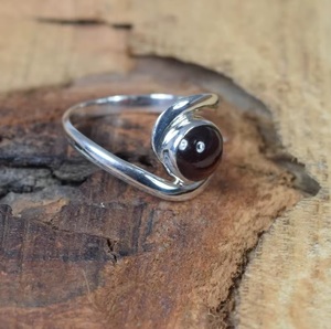 Wholesale Natural Red <b>Garnet</b> 925 Sterling <b>Silver</b> Side Style Gemstone <b>Ring</b> Handmade January Birthstone Fine Jewelry Gift - Product Image 6