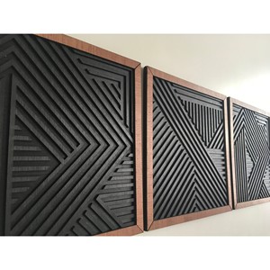 Ensemble d'art mural géométrique en bois de pin artisanal |   Décoration murale en bois naturel |   Vente en gros - Product Image 4