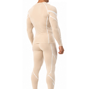 Conjunto Deportivo de Compresión para Hombre, Transpirable, que Absorbe la Humedad, Camiseta de Manga Larga y Leggings para Gimnasio, Correr, Fitness, Entrenamiento Deportivo - Product Image 4