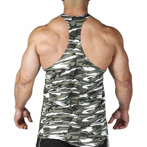 OEM Custom Spandex/Cotton <b>Men's</b> <b>Singlet</b> Breathable Knitted Top V-neck High Street Style 220g From Pakistan <b>for</b> Gym Workout - Product Image 3