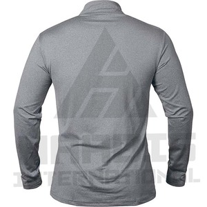 T-shirt à manches longues coupe ajustée, nouveau style, col rond, design tendance, panneau de couleur contrastée, t-shirt en coton pour homme - Product Image 2