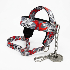 Arnés de Cabeza Ajustable de Neopreno Duradero con Cierre de Gancho y Bucle Antideslizante para Fortalecimiento del Cuello, Entrenamiento Deportivo y Rendimiento en Ejercicios - Product Image 1