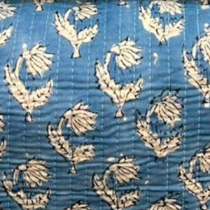 Jaipur Artisan Hand Block Printed Quilted Cotton <b>Toiletry</b> Pouch Set Waterproof Zip Closure Travel Cosmetic Organizer For Women - Product Image 4