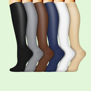 Athletic <b>Socks</b> Custom Logo Nylon Bottom Crew Style Calf High Compression Knitted Cuff <b>Running</b> for Spring Travel Outdoor Sports - Product Image 1