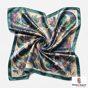 Écharpe en satin imprimée avec logo de qualité supérieure, OEM ODM, étiquette privée, fabricant de cadeaux promotionnels, Nigéria, Ghana, Kenya, Congo, Sénégal - Product Image 6