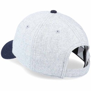 Casquette unisexe 6 panneaux style Dad Cap gris marine contrastant en coton et polyester, ajustée, décontractée, pour adulte, toutes saisons - Product Image 3