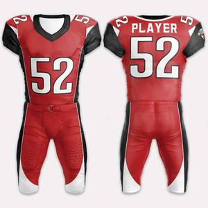 Custom Sublimated American Football Uniform Lightweight Breathable Jersey Pants Set for Men Youth Teams Wholesale Football Sets - Product Image 3
