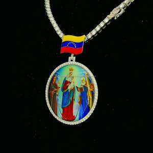 ภาพความทรงจำเพชรทรงกลมแนวฮิปฮอปเหรียญทางศาสนาวินเทจเครื่องรางเครื่องรางของพระเยซูจี้อธิษฐานคริสเตียนจี้ความเชื่อของพระเจ้าสำหรับงานเลี้ยง - Product Image 2