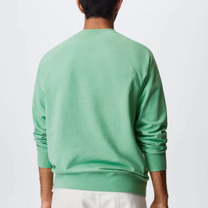 Sweat-shirt unisexe vert à col rond, coupe ajustée, imprimé animal, pull décontracté, vêtement d'automne, polyester, tissu en molleton français, poche tricotée - Product Image 4
