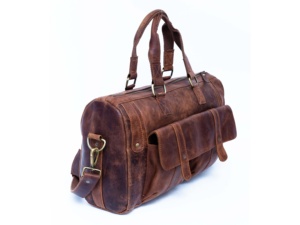 Sac de voyage en cuir marron imperméable de haute qualité pour hommes, sac de voyage d'affaires pour hommes avec logo personnalisé - Product Image 1