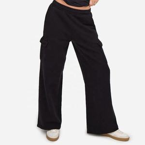 Pantalones Deportivos de Mujer Estilo Urbano, de Forro Polar, Cintura Alta, Corte Ancho, con Bolsillos, Lavados y Ecológicos - Product Image 5