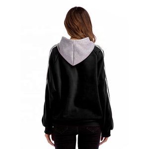Sudaderas Extra Grandes Personalizables de Moda Urbana para Mujer, Otoño/Invierno, Tejidas, 100% Algodón, Transpirables, con Logotipo Frontal - Product Image 3
