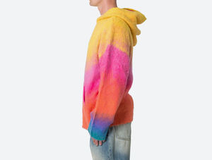 Sudadera con Capucha Oversize para Hombre, Tie-Dye, Color Degradado, Tejido de Felpa, Manga Regular, para Otoño - Product Image 3