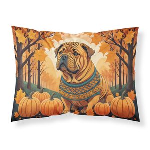 Taie d'oreiller décorative légère Super douce Shar Pei Artwork Easy Care Fall Standard Cushion Case - Product Image 1