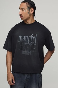 เสื้อยืดผู้ชายไซส์ใหญ่ ทรงบ็อกซี่ ไหล่ตก ผ้าคอตตอนหนานุ่ม ทรงหลวม สไตล์สตรีทแวร์ ลำลอง แฟชั่นฤดูร้อน - Product Image 2