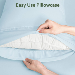 4Pcs Bamboo Bed <b>Sheet</b> Bedding Set <b>Flat</b> <b>Sheet</b>/<b>Fitted</b> <b>Sheet</b> Bedsheet With 2 Pillow Case - Product Image 4
