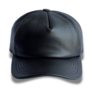 Gorra de Béisbol de Cuero PU de 6 Paneles, Ajustada, Unisex, Color Sólido, Talla Adulto 58-60CM - Product Image 4