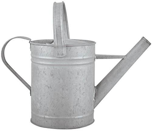 <b>Rustic</b> Vintage Galvanized Water Can for Home Garden Black Handle <b>Tin</b> Watering Can for Plant Care Flower Pots & <b>Planters</b> India - Product Image 2