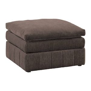Divano Modulare Contemporaneo con Pouf, Sedia Sezionale in Tessuto Mink Morgan Effetto Camoscio per Arredamento Soggiorno - Product Image 1