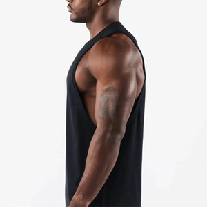Camiseta sin Mangas Negra para Hombre, Calidad Premium 2026, Cuello Redondo, Tejido de Punto, Estilo Casual, Transpirable, Color Sólido, Ropa Deportiva - Product Image 3