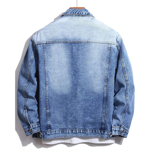 New Fashion Custom Made Men's Denim Jacket <b>Top</b> Quality Material Breathable Stylish Warm Denim Jackets With Custom Logo - Product Image 4