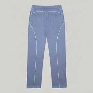 Ensemble de survêtement bleu à capuche pour homme, manches longues, couleur unie, jogging décontracté avec poches latérales, vêtements d'automne, matière en coton respirant - Product Image 6