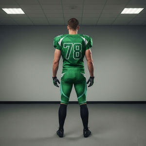 Best Quality Men Plus Size Solid Blue Color American Football Uniform Anti UV Quick Dry Fully Customized American Football Shirt - Product Image 5