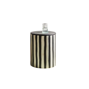 Muebles Artesanales con Incrustaciones de Hueso, Patrón Geométrico Azul y Blanco, Taburete con Incrustaciones de Hueso, Mesa Auxiliar Premium para Sala de Estar - Product Image 3