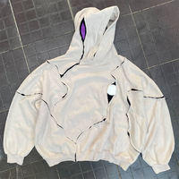 Erkek Yüksek Kalite %100 Pamuk Kışlık Büyük Beden Eskitme Görünümlü Kapüşonlu Sweatshirt Karikatür Desenli Günlük Sokak Giyim Tarzı Özel Tasarım